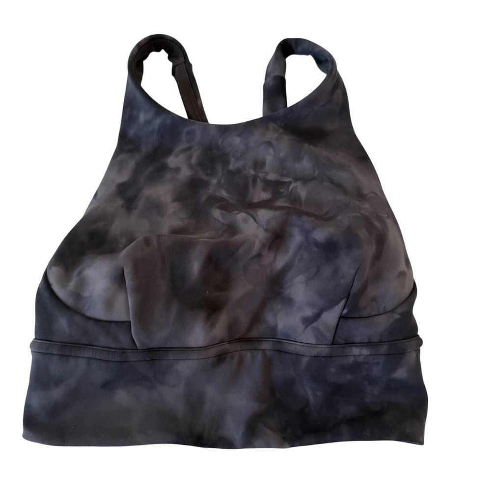 Lululemon Wunder Train Long Line Sports Bra Size 2 C/D Cup Diamond Dye Grey